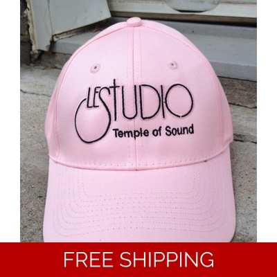 Le Studio Baseball Hat Light pink Black Front Logo TOS